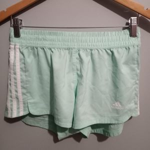 🎉🛍 Adidas mint/white small athletic shorts